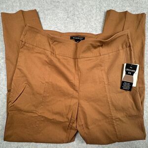 Zac & Rachel Pants Women’s 16W Toasted Coconut Stretch Comfort NWT NEW